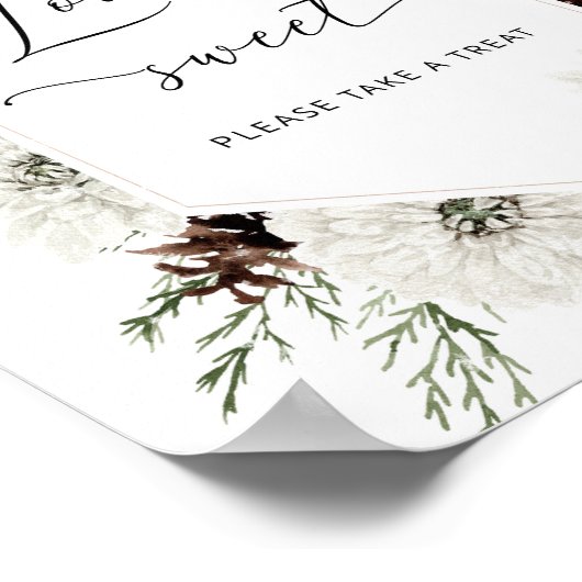 Elegante Winter-Liebe ist süß nehmen Sie eine Leck Poster (Ecke)