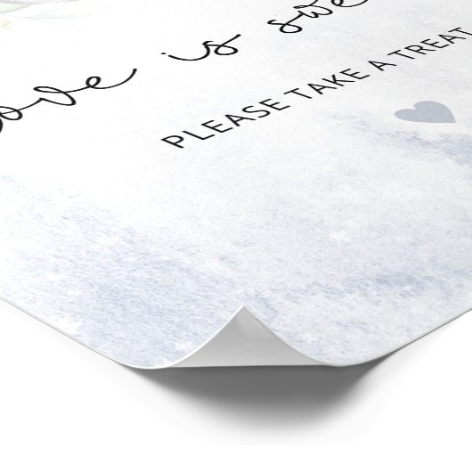 Elegante Winter-Liebe ist süß nehmen Sie eine Leck Poster (Ecke)