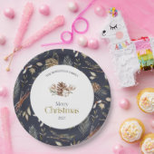 Elegante Winter Paper Teller mit Pinecones (Party)