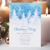 Elegante Winter Pine Trees im Schnee Weihnachten P Einladung