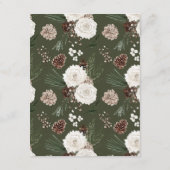 Elegante Winter Pine Wedding Begleitkarte (Rückseite)