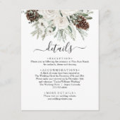 Elegante Winter Pine Wedding Begleitkarte (Vorderseite)