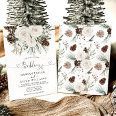 Elegante Winter Pine Wedding Einladung