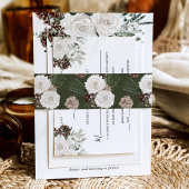 Elegante Winter Pine Wedding Einladungsbanderole