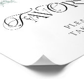 Elegante Winter Red Floral Favoriten Bitte nehmen  Poster (Ecke)