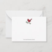 Elegante Winter Red Kardinal Bird Familie Mitteilungskarte (Vorderseite)