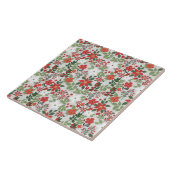 Elegante Winter Red White Floral Malerei Fliese (Seite)