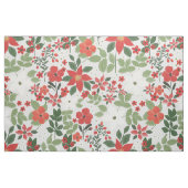 Elegante Winter Red White Floral Malerei Stoff (Fat Quarter (45,7 x 55,9 cm))