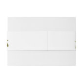 Elegante Winter Rote Rosen & Grüne Hochzeit Einladungsbanderole (Rückseitenbeispiel)