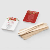 Elegante Winter-Rote Rosen und Grüne Hochzeit | Fächer (Non-assembled)