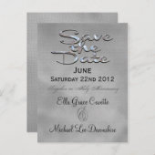 Elegante Winter Save the Date Hochzeit Erinnerung Ankündigungspostkarte (Vorne/Hinten)