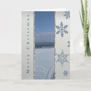 Elegante Winter-Schneeflocken Karte