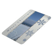 Elegante Winter-Schneeflocken Magnet (Linke Seite)