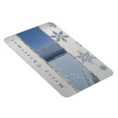 Elegante Winter-Schneeflocken Magnet (Rechte Seite)