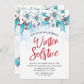 Elegante Winter Solstice Feier Einladung (Vorne/Hinten)