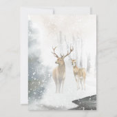 Elegante Winter-verzauberte Waldhochzeit Einladung (Rückseite)