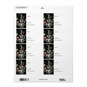 Elegante Winter Watercolor Botanische Geschenkmark (Vorne)