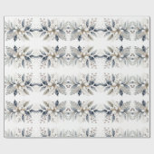 Elegante Winter Watercolor Geschenkpapier (Flach)