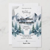 Elegante Winter Wedding Einladung (Vorderseite)