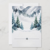 Elegante Winter Wedding Einladung (Rückseite)