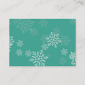 Elegante Winter Wedding Hotel Unterkunftskarten Begleitkarte (Rückseite)