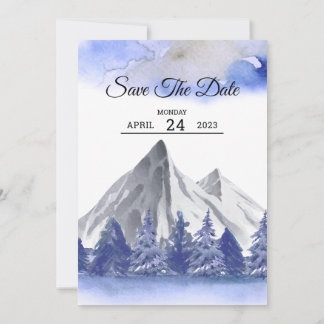 Elegante Winter Wedding Invitation Card Einladung