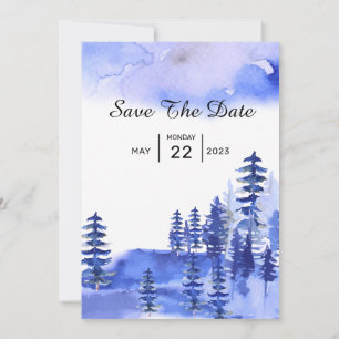 Elegante Winter Wedding Invitation Card Vector tem Einladung