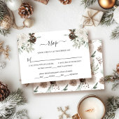 Elegante Winter Wedding RSVP Card