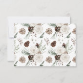 Elegante Winter Wedding RSVP Card Karte (Rückseite)