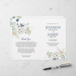 Elegante Winter Wedding Themem Hochzeitsprogramme