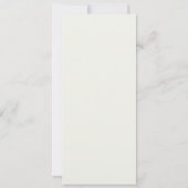 Elegante Winter White Peony Dinner Karte (Rückseite)