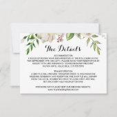 Elegante Winter White Wedding Details Einsteckkart Einladung (Vorderseite)