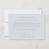 Elegante Winter-Wildblumen Hochzeit Dankeskarte (Rückseite)