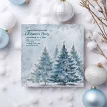 Elegante Winter Wonderland Feierlichkeiten Einladu