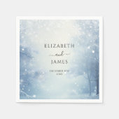 Elegante Winter Wonderland Forest Wedding Serviette (Vorderseite)