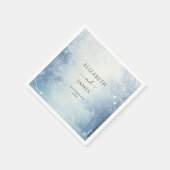 Elegante Winter Wonderland Forest Wedding Serviette (Ecke)