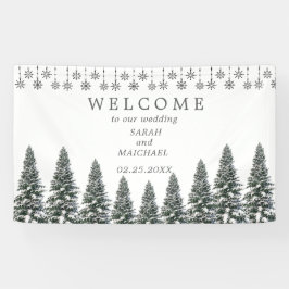 Elegante Winter Wonderland Schneeflocken Banner