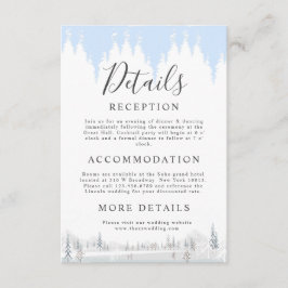 Elegante Winter Wonderland Schneeflocken Begleitkarte