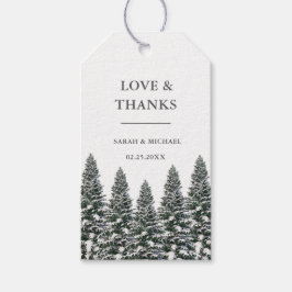 Elegante Winter Wonderland Schneeflocken Geschenkanhänger