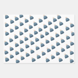 Elegante Winter Wonderland Schneeflocken Geschenkpapier Set