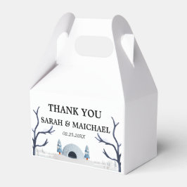 Elegante Winter Wonderland Schneeflocken Geschenkschachtel