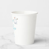 Elegante Winter Wonderland Schneeflocken Pappbecher (Links)