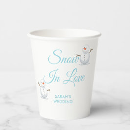 Elegante Winter Wonderland Schneeflocken Pappbecher