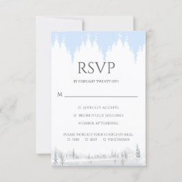Elegante Winter Wonderland Schneeflocken RSVP Karte
