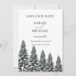 Elegante Winter Wonderland Schneeflocken Save The Date