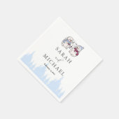 Elegante Winter Wonderland Schneeflocken Serviette (Ecke)