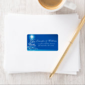 Elegante Winter Wonderland Sparkle Wedding Adressaufkleber (Insitu)