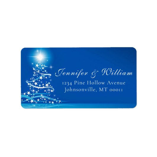 Elegante Winter Wonderland Sparkle Wedding Adressaufkleber (Vorne)