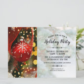 Elegante Winter Wonderland Weihnachten Einladung (Stehend Vorderseite)