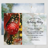 Elegante Winter Wonderland Weihnachten Einladung (Vorne/Hinten)